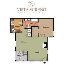 One-Bedroom, One-Bathroom (AR) 1075 floor plan
